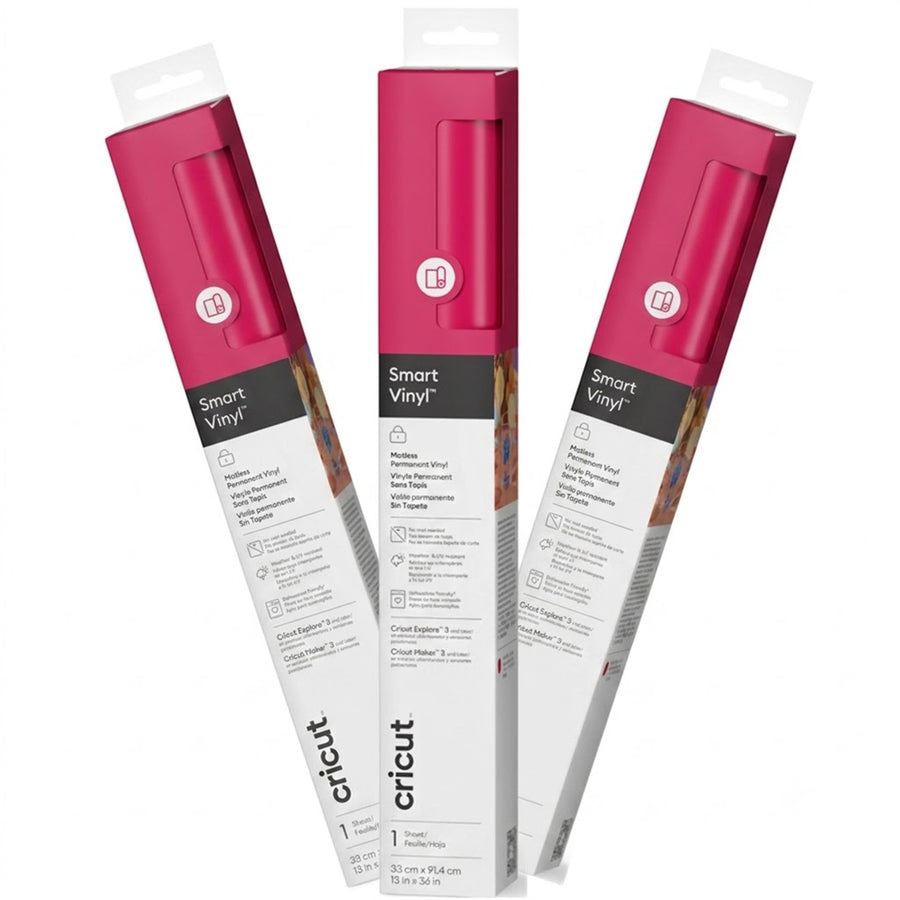 Cricut Everyday Smart Vinyl  Permanent 13"x 36" / Party Pink (3pcs Value Pack)