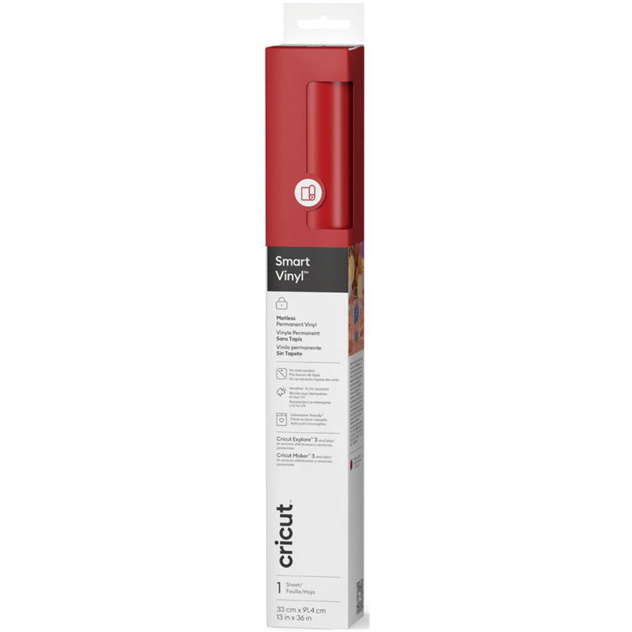 Cricut Everyday Smart Vinyl Permanent Matless 13" x 36" / Red