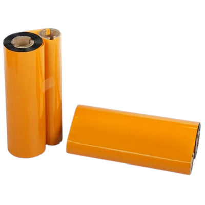 PBNZ RZWRO11070 WAX/RESIN 110MM X70M CSO (ORANGE LEADER) - suitable for GK420T, GC420T, TLP2844 or similar desktop 4" printers with a 12mm core - spare rewind core included - cores are notched to hel