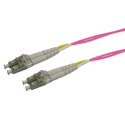 DYNAMIX FL-LCLCOM4-1H - 1.5M 50u LC/LC OM4 Fibre Lead Duplex Multimode Raspberry Pink LSZH Jacket