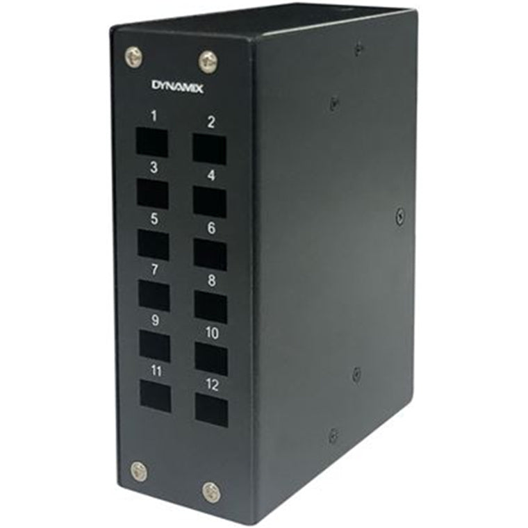 DYNAMIX FD01SP-12 - 12 Port DIN Rail Fibre Enclosure LC Duplex / SC Simplex