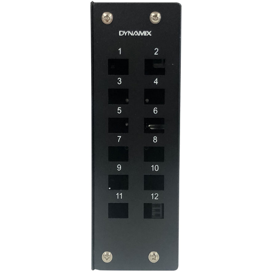 DYNAMIX FD01SP-12 - 12 Port DIN Rail Fibre Enclosure LC Duplex / SC Simplex