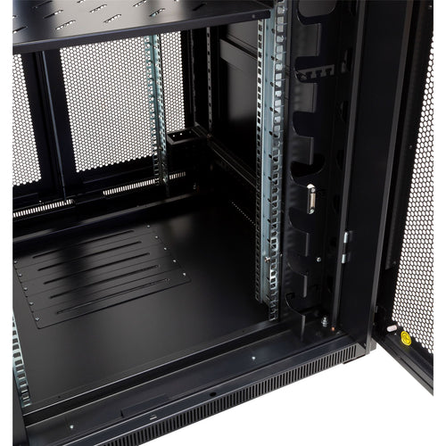 Dynamix RSR42-8X8  42RU Server Cabinet 800mm   Deep (800 x 800 x 2077mm) - Incl. 3 xFixed Shelves, 4xFans, 25x Cage Nuts, 4x Castors & 4x Level Feet - Front Vertical Cable Management - 6-Way PDU installed - Black