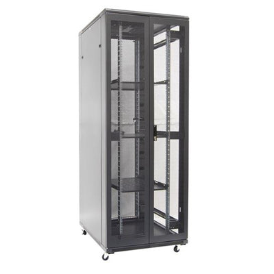 DYNAMIX 37RU Server Cabinet 800mm Deep (800 x 800 x 37U). Incl 2x Fixed Shelves 4x Fans