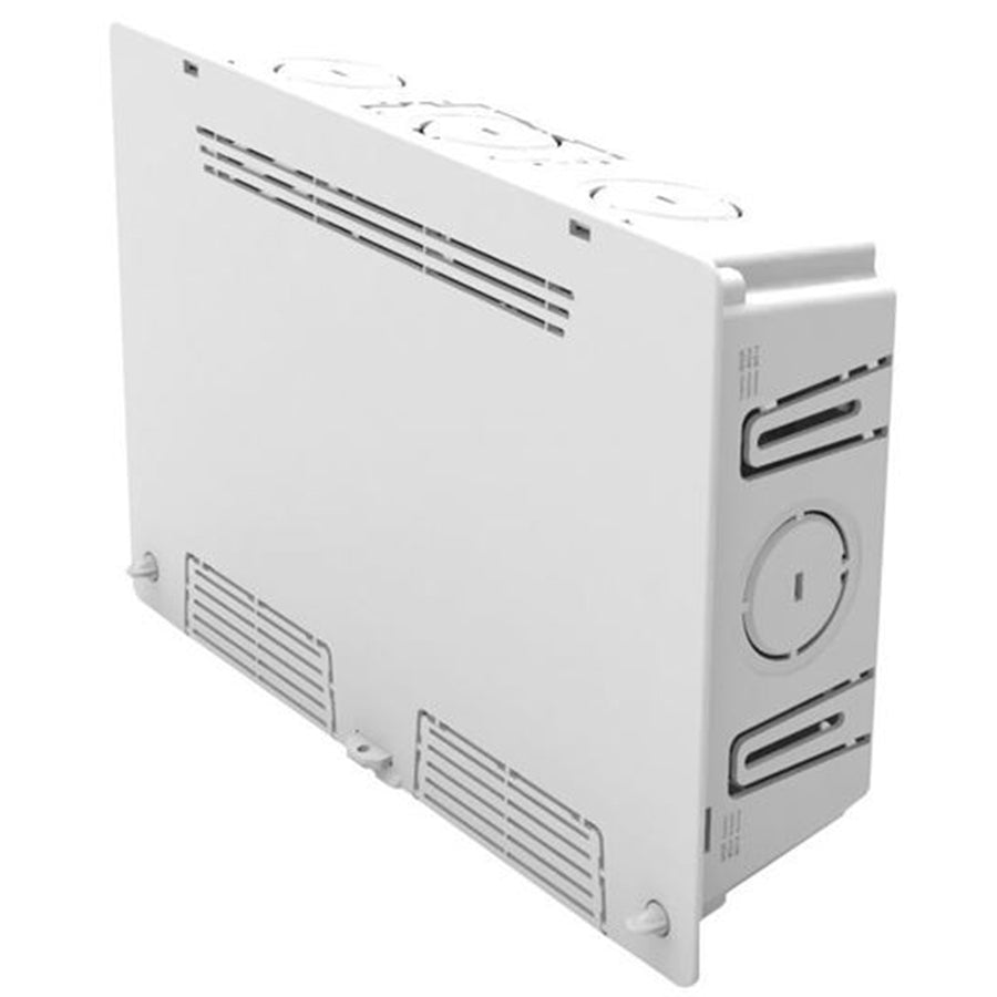 DYNAMIX HWS-903WR - 9'' Recessed Plastic Enclosure w/ Flush Lid Slim Vented Lid w/ Triple GPO Knock Outs