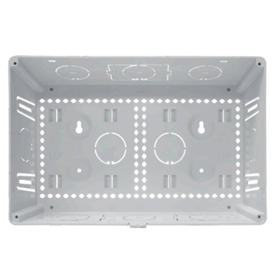 DYNAMIX HWS-903WR - 9'' Recessed Plastic Enclosure w/ Flush Lid Slim Vented Lid w/ Triple GPO Knock Outs