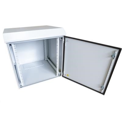 DYNAMIX RODW12-400 - 12RU Outdoor Wall Mount Cabinet 611x425x640mm (WxDxH). IP65 Rated Lockable Front Door