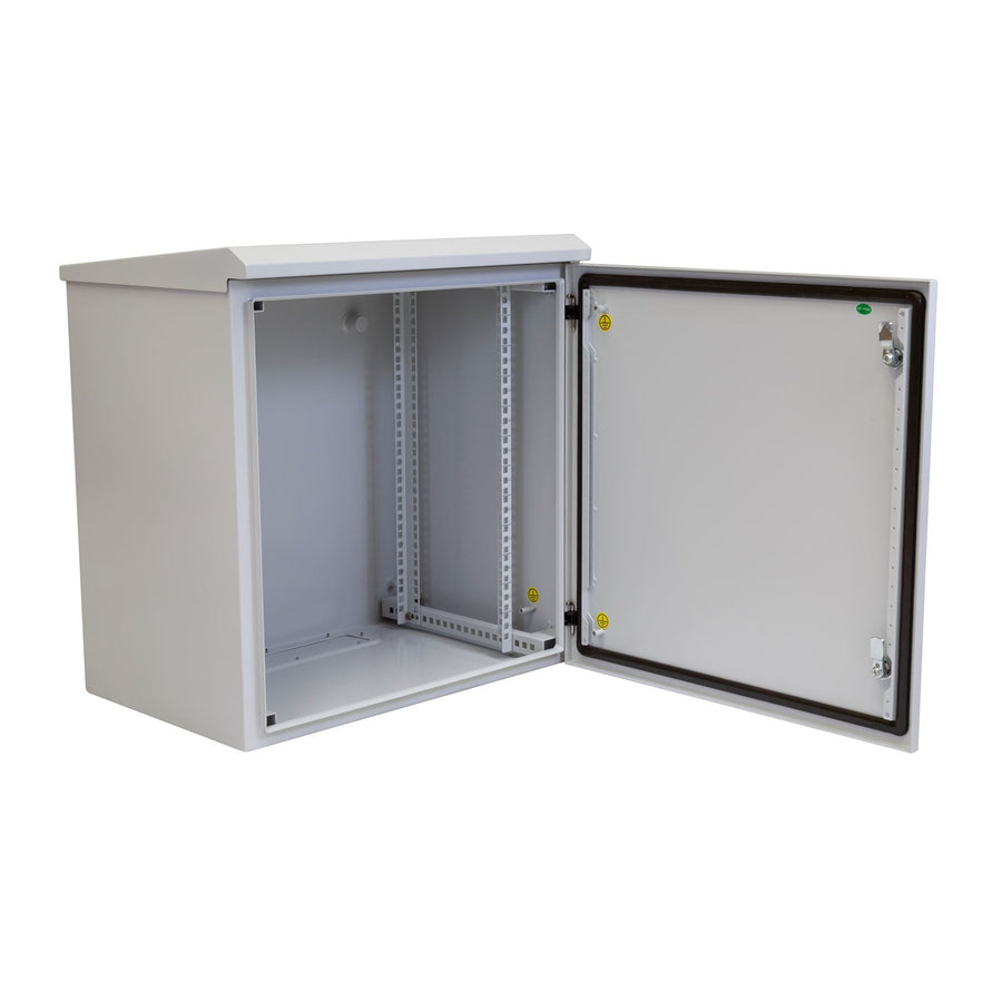 DYNAMIX RODW12-600 - 12RU Outdoor Wall Mount Cabinet 611x625x640mm (WxDxH). IP65 Rated Lockable Front Door