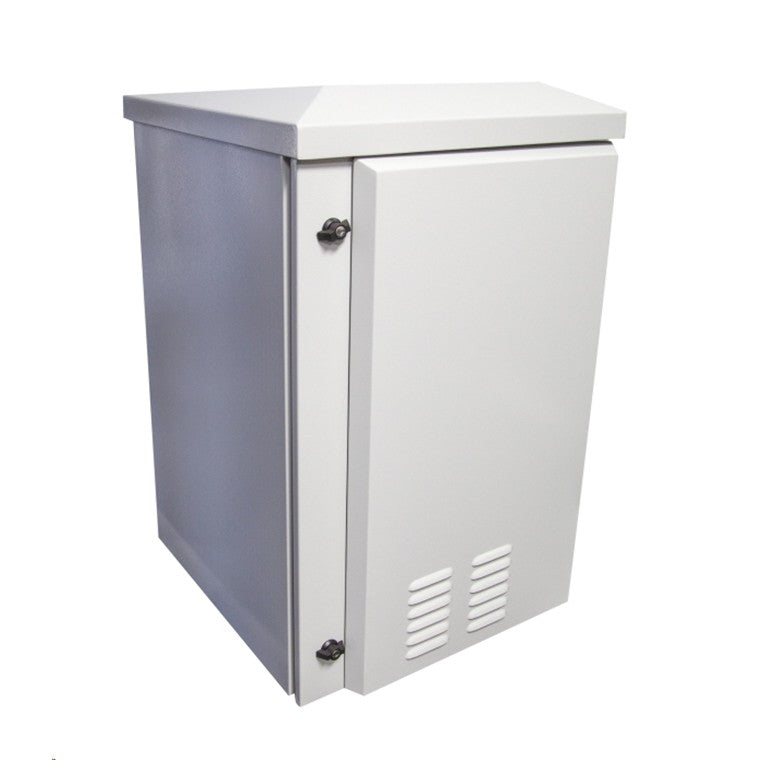 DYNAMIX RODW12-400FK - 12RU Vented Outdoor Wall Mount Cabinet. Dims 611x 425x640. IP45 rated. Lockable