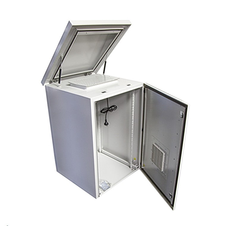 DYNAMIX RODW12-400FK - 12RU Vented Outdoor Wall Mount Cabinet. Dims 611x 425x640. IP45 rated. Lockable