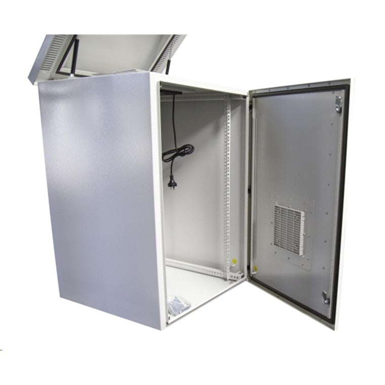 DYNAMIX RODW12-400FK - 12RU Vented Outdoor Wall Mount Cabinet. Dims 611x 425x640. IP45 rated. Lockable