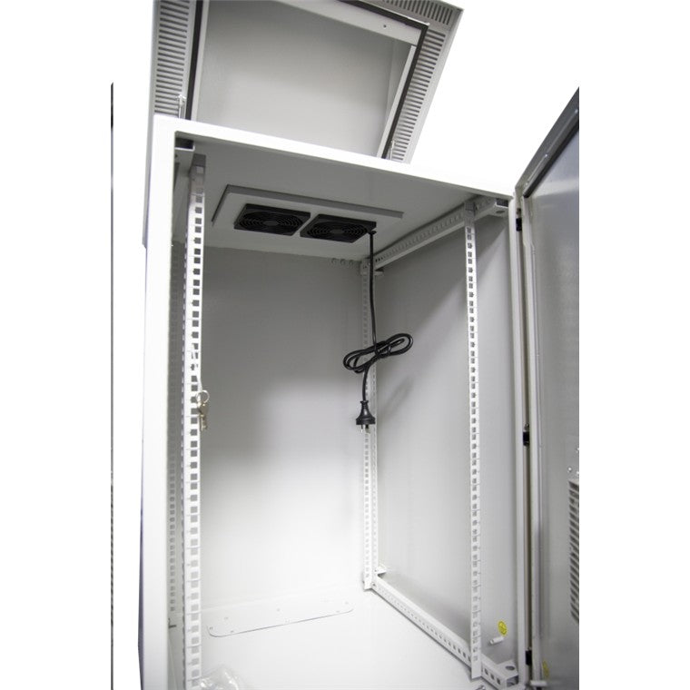 DYNAMIX RODW12-400FK - 12RU Vented Outdoor Wall Mount Cabinet. Dims 611x 425x640. IP45 rated. Lockable
