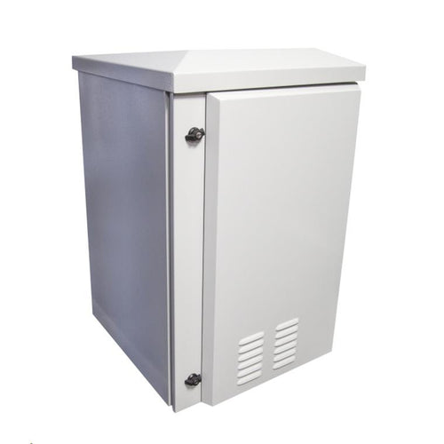 DYNAMIX 18RU Vented Outdoor Wall Mount Cabinet 611x625x915 IP45 rated Lockable front door