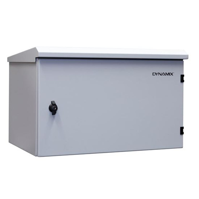 DYNAMIX RODW6-400 - 6RU Outdoor Wall Mount Cabinet External Dims 611x425x390. IP65 Rated Lockable Front Door