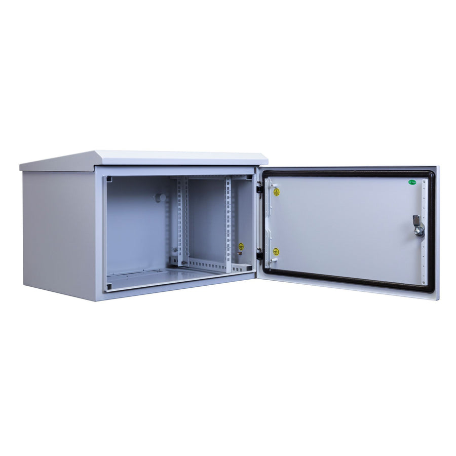 DYNAMIX RODW6-400 - 6RU Outdoor Wall Mount Cabinet External Dims 611x425x390. IP65 Rated Lockable Front Door