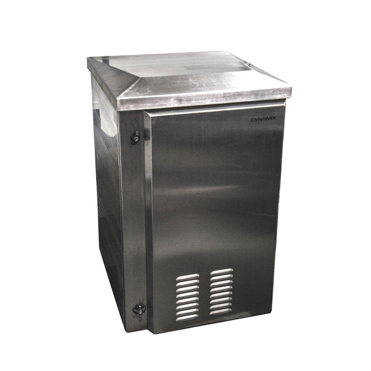 DYNAMIX 12RU Stainless Vented Outdoor Wall Mount Cabinet (611x425x640mm). Stainless