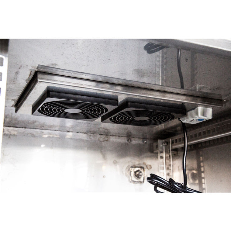 DYNAMIX 12RU Stainless Vented Outdoor Wall Mount Cabinet (611x425x640mm). Stainless