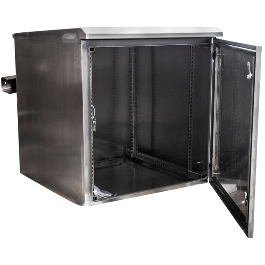 DYNAMIX RODWSS12-600 - 12RU Stainless Outdoor Cabinet 611x625x640mm (WxDxH). Stainless Steel Construction