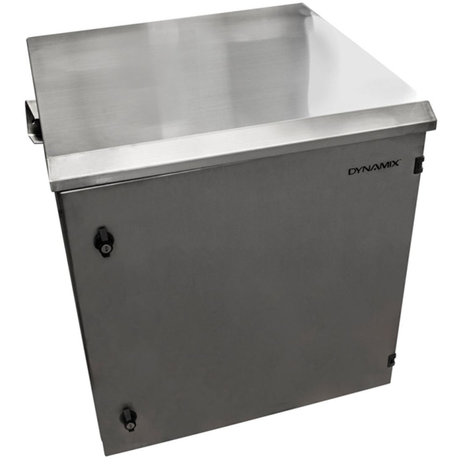 DYNAMIX RODWSS12-600 - 12RU Stainless Outdoor Cabinet 611x625x640mm (WxDxH). Stainless Steel Construction