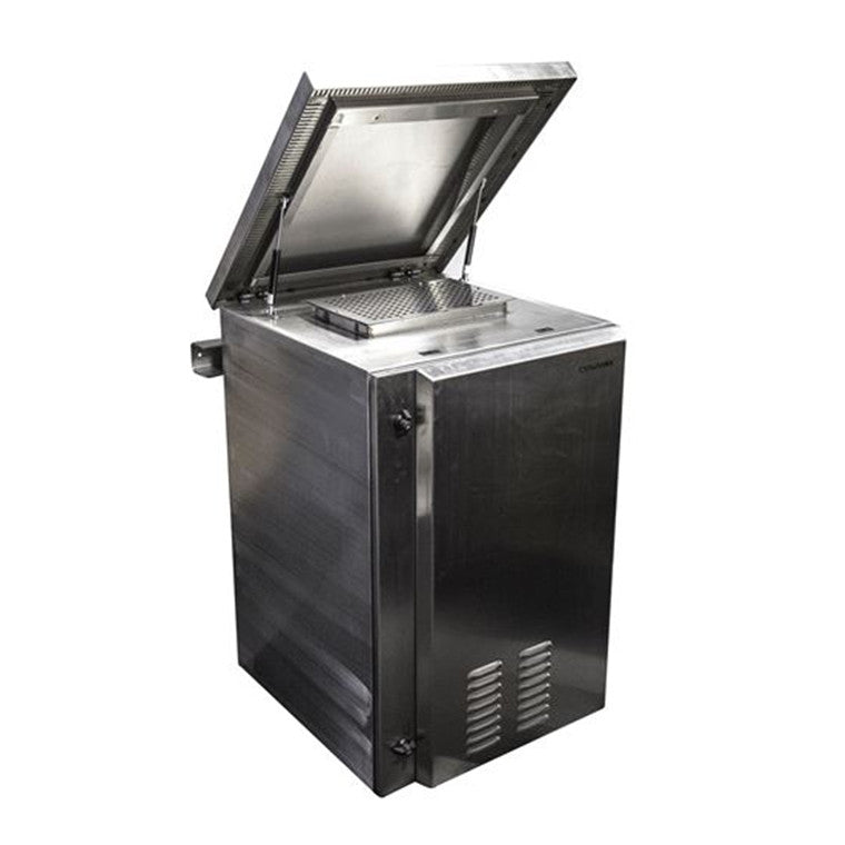 DYNAMIX 18RU Stainless Vented Outdoor Wall Mount Cabinet (611x425x915mm). Stainless