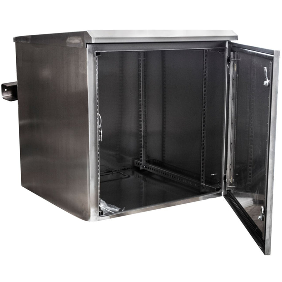 DYNAMIX RODWSS9-400 - 9RU Stainless Outdoor Wall Cabinet 611x425x515mm (WxDxH). Stainless Steel Construction