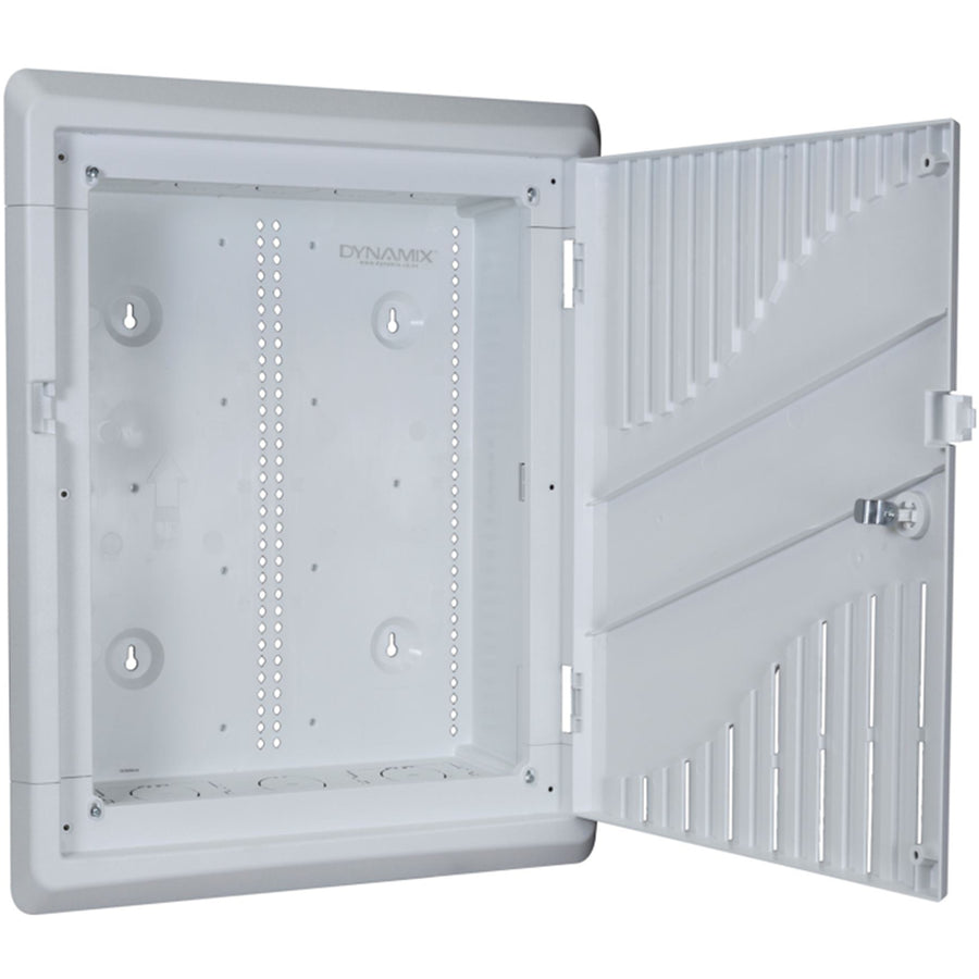DYNAMIX HWS-1803WRV2 - 18'' Recessed Plastic Network Enclosure WiFi Ready Slim Vented Lid Dual GPO
