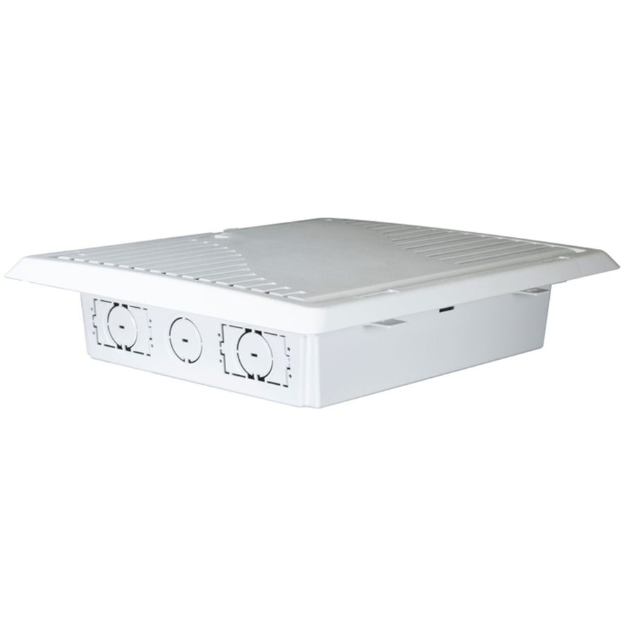 DYNAMIX HWS-1803WRV2 - 18'' Recessed Plastic Network Enclosure WiFi Ready Slim Vented Lid Dual GPO