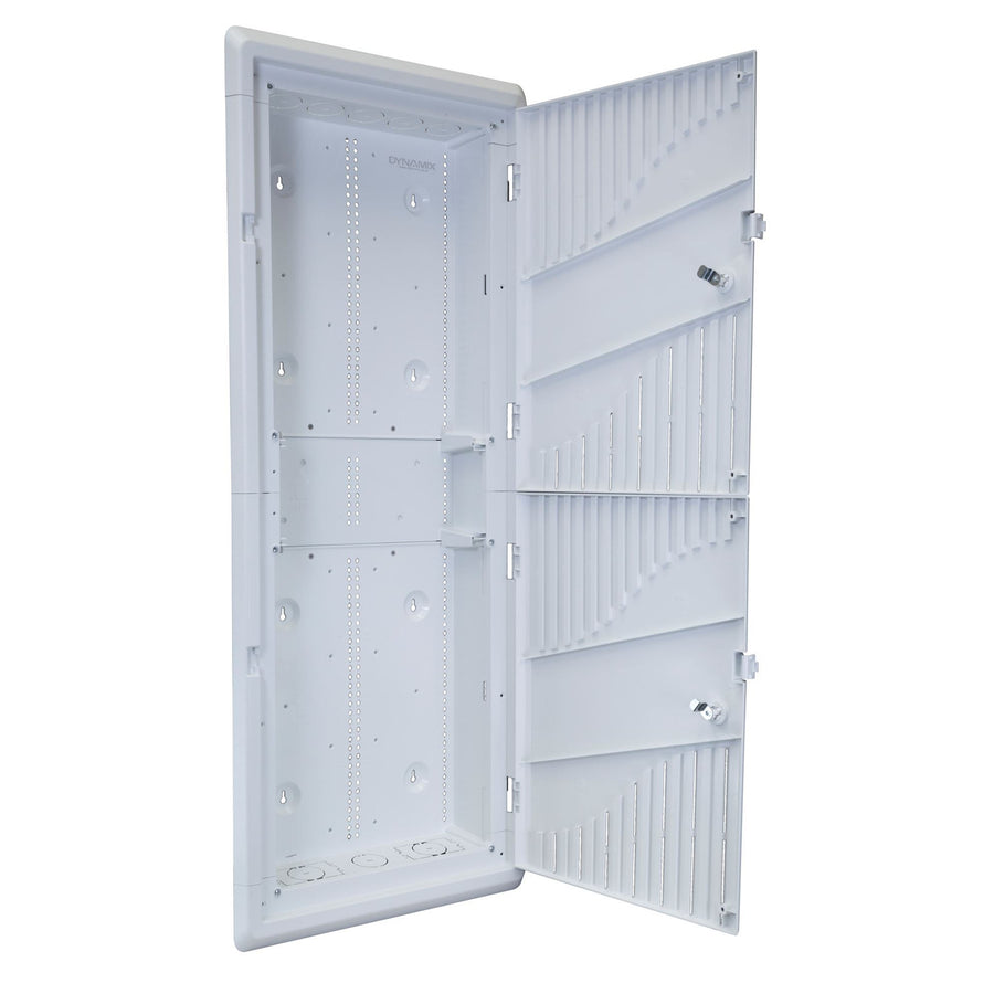 DYNAMIX HWS-4203WRV2 - 42'' Recessed Plastic Network Enclosure Slim Vented Lid Dual GPO/Cable Knockouts