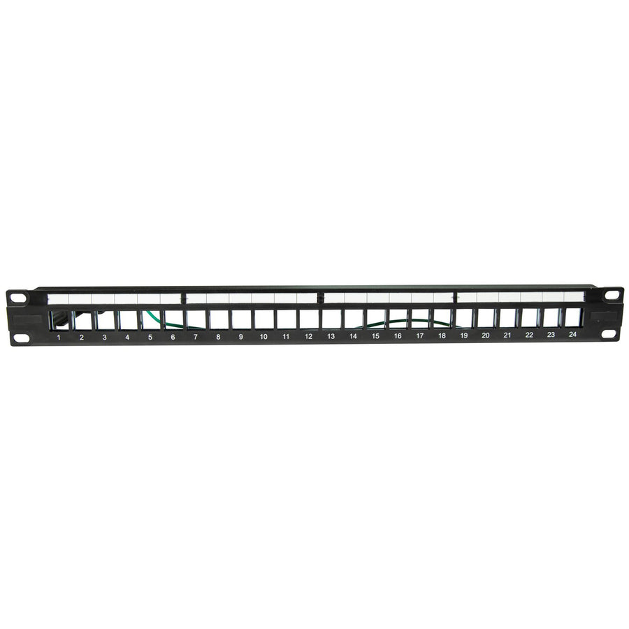 DYNAMIX PP-UKSTP-24RMB - 24 Port 19'' 1RU STP / UTP Unloaded Keystone Patch Panel w/ Rear Cable Management