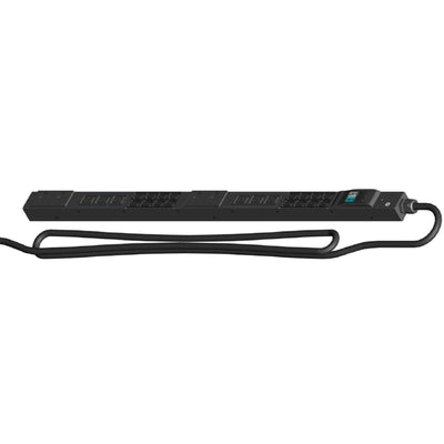 ENL-EB0102 - Enlogic PDU Branch single phase 32A input (16)C13 10A + (6)C19 16A + (4)3pin 10A outlets, (2)16A 1 pole Hydraulic-magnetic CB's, 1.1m long including cable gland, toolless mounting, 3m Lead, no plug.