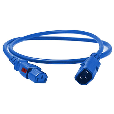 Enlogic ENL-EP8702Bs – Verriegelndes Netzkabel C13-C14, 0,6 m Länge, Blau (einzeln)