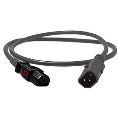 Enlogic ENL-EP8702Gs - Verriegelndes Netzkabel C13-C14, 0,6m Länge, Grau (einzeln)