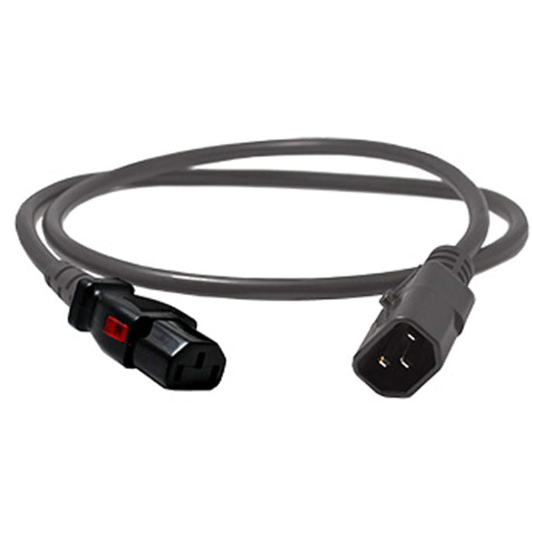 Enlogic ENL-EP8702Gs - Locking power cord C13-C14, 0.6m length, Grey (single)