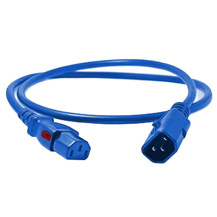 Enlogic ENL-EP8704Bs - Verriegelndes Netzkabel C13-C14, 1,2 m Länge, Blau (einzeln)