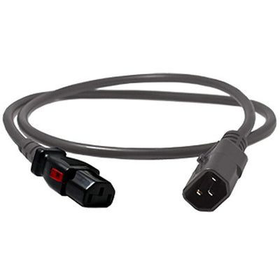 Enlogic ENL-EP8704Gs - Verriegelndes Netzkabel C13-C14, 1,2 m Länge, Grau (einzeln)
