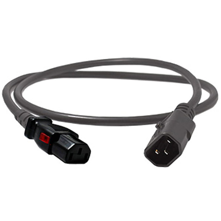 Enlogic ENL-EP8704Gs - Verriegelndes Netzkabel C13-C14, 1,2 m Länge, Grau (einzeln)