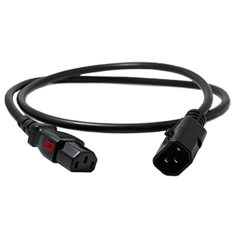 Enlogic ENL-EP8704s – Verriegelndes Netzkabel C13-C14, 1,2 m Länge, Schwarz (einzeln)