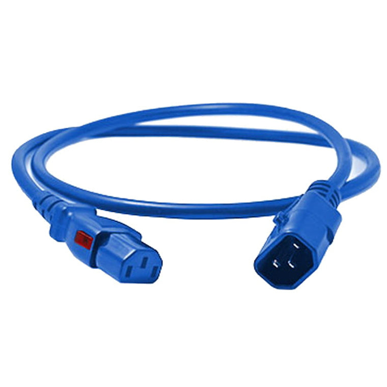 Enlogic ENL-EP8706Bs - Verriegelndes Netzkabel C13-C14, 1,8m Länge, Blau (einzeln)