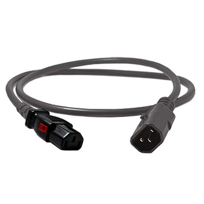 Enlogic ENL-EP8706Gs – Verriegelbares Netzkabel C13-C14, 1,8 m Länge, Grau (einzeln)