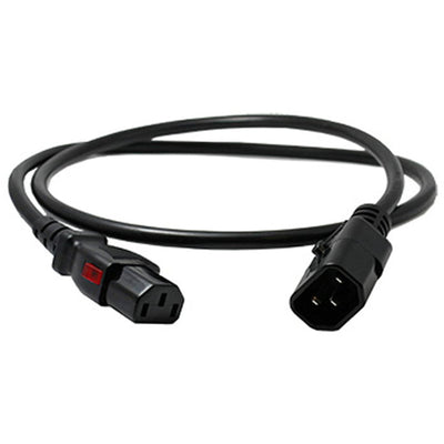 Enlogic ENL-EP8706s - Verriegelndes Netzkabel C13-C14, 1,8m Länge, Schwarz (einzeln)