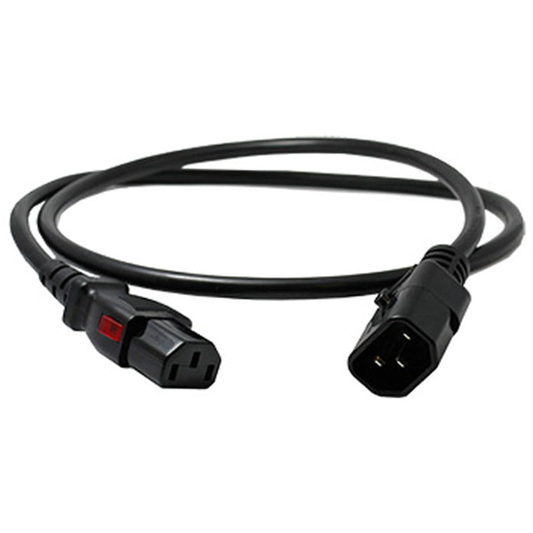 Enlogic ENL-EP8706s - Verriegelndes Netzkabel C13-C14, 1,8m Länge, Schwarz (einzeln)