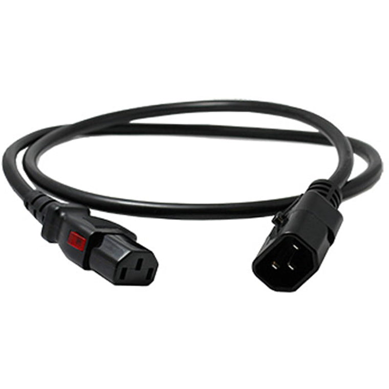 Enlogic ENL-EP8709Gs - Verriegelbares Netzkabel C13-C14, 3m Länge, Grau (einzeln)