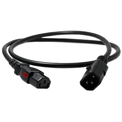 Enlogic ENL-EP8709s - Verriegelbares Netzkabel C13-C14, 3m Länge, Schwarz (einzeln)