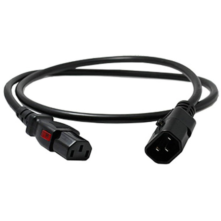 Enlogic ENL-EP8709s - Verriegelbares Netzkabel C13-C14, 3m Länge, Schwarz (einzeln)