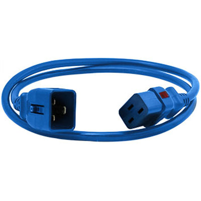 Enlogic ENl-EP8716Bs – Verriegelbares Netzkabel C19-C20, 1,8 m Länge, Blau (einzeln)