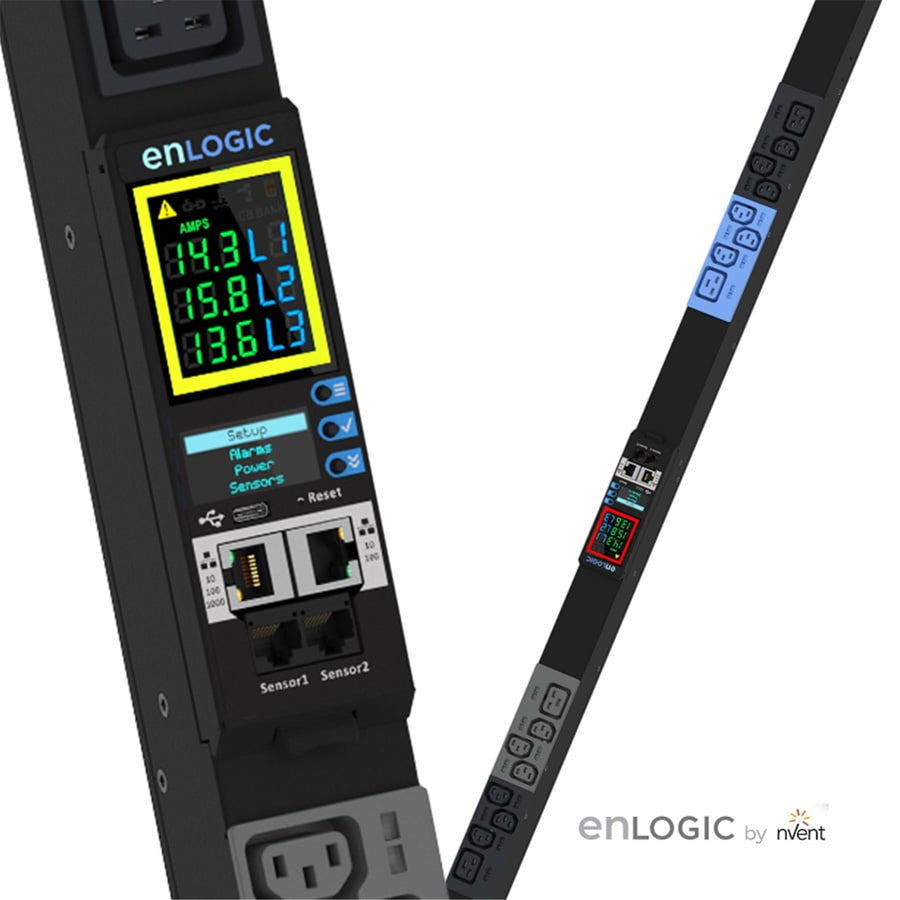 Enlogic 2.0 Input Metered, Outlet Switched, iPDU, 32A 220-240VAC, 1- phase, 20x C13/C15, 20x 4-in-1 (C13,C15,C19,C21) outlets, (2)16A hydraulic-magnetic CBs, 3m input lead to bare end (5 year warranty)