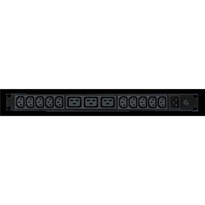 RackPower PI101032-A2T04 - Power Strip: 10 x 10A C13, 3 x 16A C19 IEC outlets, 19" 1U, 16A Thermal Overload, no lead, 16A C20 IEC inlet