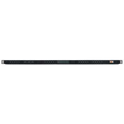 RackPower Pi201032-H2C30 - Power strip: 20x 10A C13 + 3x 16A C19 IEC outlets, 1.3m vertical, 16A 6kA C curve Hydraulic-magnetic CB, 3m front entry 1.5mm2 lead to bare end.