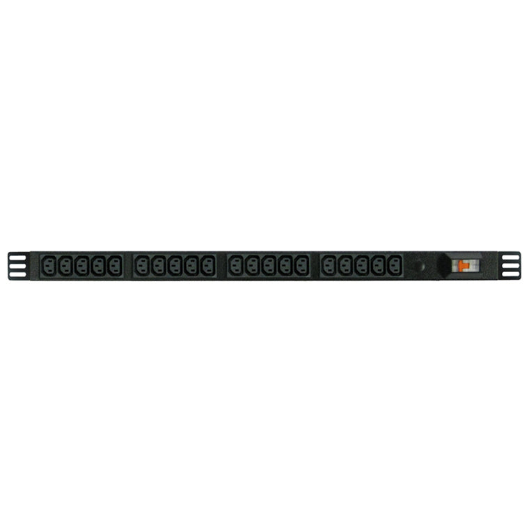 RackPower PI201-F1C31 - Power Strip: 20 x 10A C13 IEC outlets, 0.7m Vertical, 10A 6kA C curve CB, 3m 1mm2 front entry lead, 10A 3pin Plug