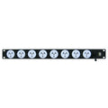 RackPower Power Strip: 8x 10A 3pin outlets, 19" 1U, 10A Thermal Overload, 3m 1mm2 front entry lead, 10A 3 pin Plug — image 1